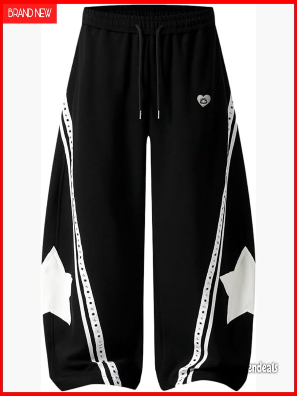 Baggy Barrel Sweatpants Star Graphic Striped Wide Leg Unisex